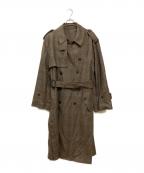 steinシュタイン）の古着「OVERSIZED OVERLAPED TRENCH COAT」｜ブラウン