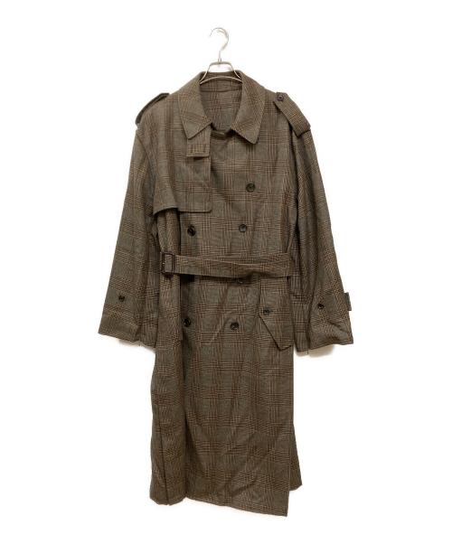 stein（シュタイン）stein (シュタイン) OVERSIZED OVERLAPED TRENCH COAT ブラウン サイズ:Sの古着・服飾アイテム