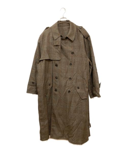 stein（シュタイン）stein (シュタイン) OVERSIZED OVERLAPED TRENCH COAT ブラウン サイズ:Sの古着・服飾アイテム