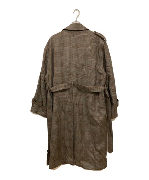 stein（シュタイン）stein (シュタイン) OVERSIZED OVERLAPED TRENCH COAT ブラウン サイズ:Sの古着・服飾アイテム