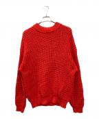 CABANキャバン）の古着「カシミヤブレンドワッフル モックネックプルオーバー」｜レッド