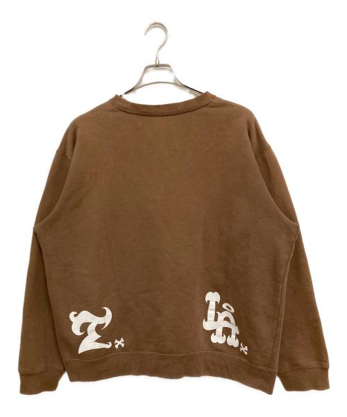 stussy（ステューシー）stussy (ステューシー) 00Sプリントスウェット ブラウン サイズ:Lの古着・服飾アイテム