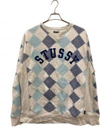 OLD STUSSY（オールドステューシー）の古着「00S アーガイルスウェット」｜ブルー×グレー