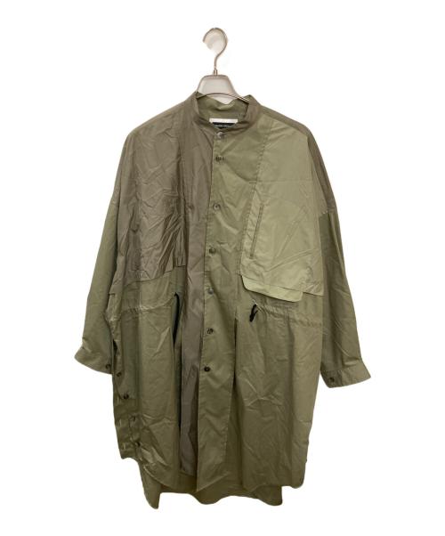 MAISON SPECIAL（メゾンスペシャル）MAISON SPECIAL (メゾンスペシャル) インサイドアウトプライムオーバーバイカラーバンドカラーマキシシャツ ベージュ サイズ:2の古着・服飾アイテム