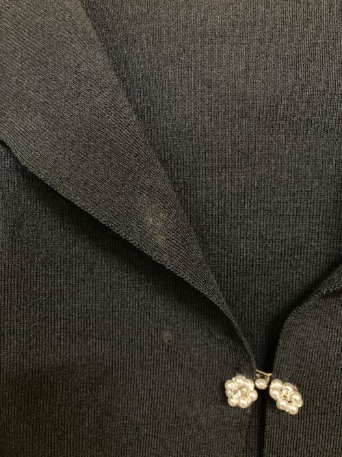 Rene（ルネ）Rene (ルネ) パールビジューボタンカーディガン ネイビー サイズ:Mの古着・服飾アイテム