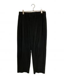 HOMME PLISSE ISSEY MIYAKE（オム プリッセ イッセイ ミヤケ）の古着「プリーツイージーパンツ」｜ブラック