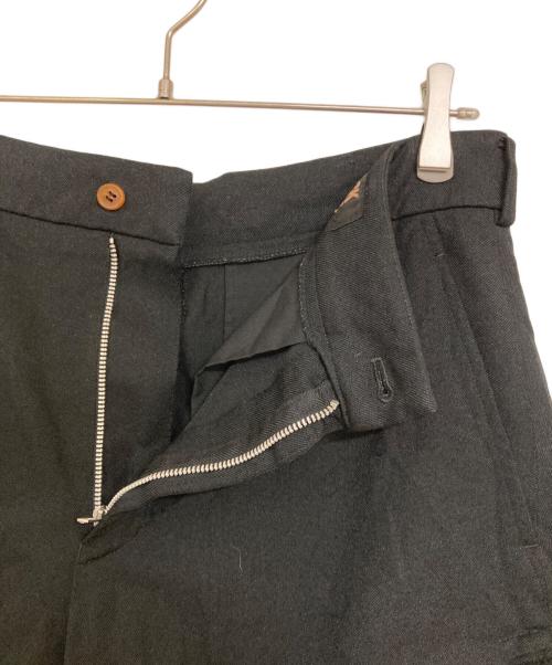 BLACK COMME des GARCONS（ブラックコムデギャルソン）BLACK COMME des GARCONS (ブラックコムデギャルソン) ポリ縮デザインワイドショーツパンツ ブラック サイズ:Lの古着・服飾アイテム