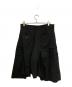 BLACK COMME des GARCONS (ブラックコムデギャルソン) ポリ縮デザインワイドショーツパンツ ブラック サイズ:L：20000円