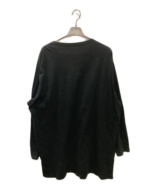 GROUND Y（グラウンドワイ）GROUND Y (グラウンドワイ) COTTON JERSEY JUMBO LONG SLEEVE T-SHIRT ブラック サイズ:3の古着・服飾アイテム