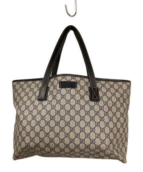GUCCI（グッチ）GUCCI (グッチ) GGキャンバストートバッグ グレーの古着・服飾アイテム