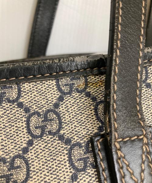 GUCCI（グッチ）GUCCI (グッチ) GGキャンバストートバッグ グレーの古着・服飾アイテム