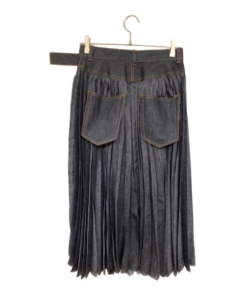 sacai（サカイ）sacai (サカイ) デニムプリーツスカート インディゴ サイズ:1の古着・服飾アイテム