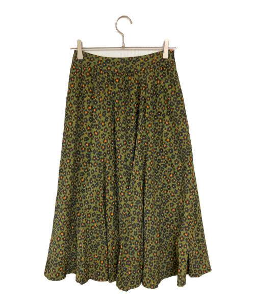 KENZO（ケンゾー）KENZO (ケンゾー) レオパード柄スカート カーキ サイズ:36の古着・服飾アイテム
