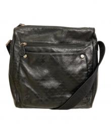 EMPORIO ARMANI（エンポリオアルマーニ）の古着「レザーショルダーバッグ」｜ブラック