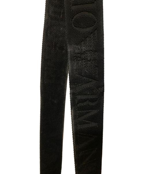 EMPORIO ARMANI（エンポリオアルマーニ）EMPORIO ARMANI (エンポリオアルマーニ) レザーショルダーバッグ ブラックの古着・服飾アイテム