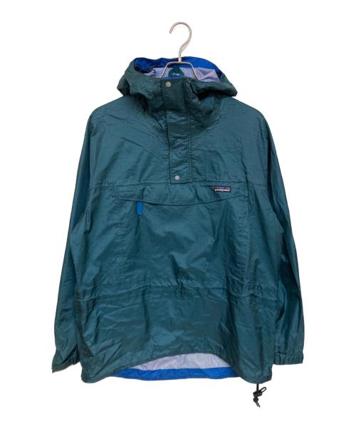 Patagonia（パタゴニア）Patagonia (パタゴニア) 90Sスーパープルマアノラックパーカー ブルー×グリーン サイズ:Mの古着・服飾アイテム