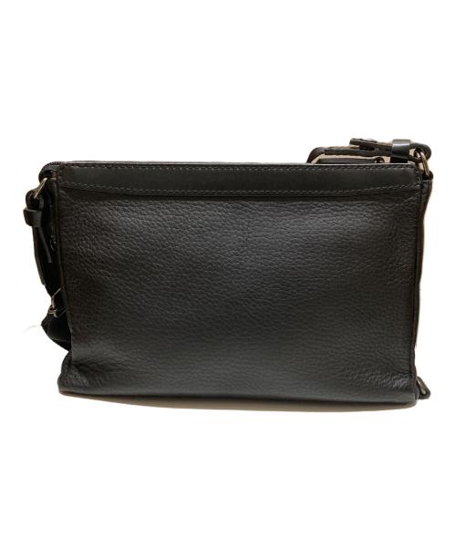 FUJI TAKA（フジ タカ）FUJI TAKA (フジ タカ) レザーショルダーバッグ ブラックの古着・服飾アイテム