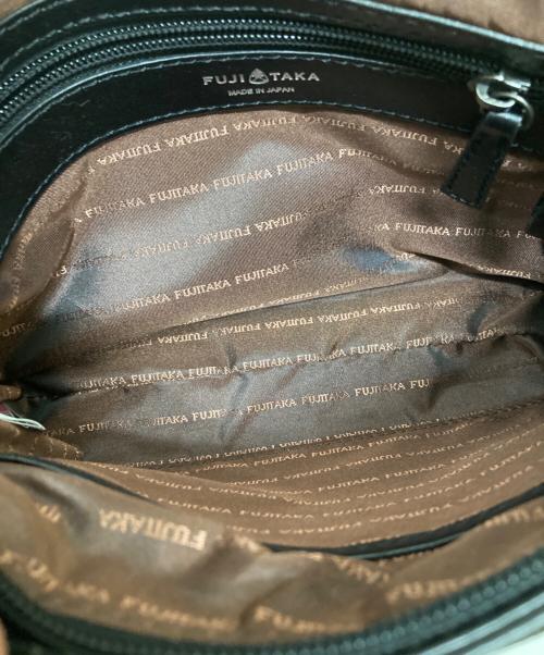 FUJI TAKA（フジ タカ）FUJI TAKA (フジ タカ) レザーショルダーバッグ ブラックの古着・服飾アイテム