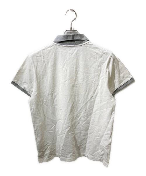 MONCLER（モンクレール）MONCLER (モンクレール) ポロシャツ ホワイト サイズ:Lの古着・服飾アイテム