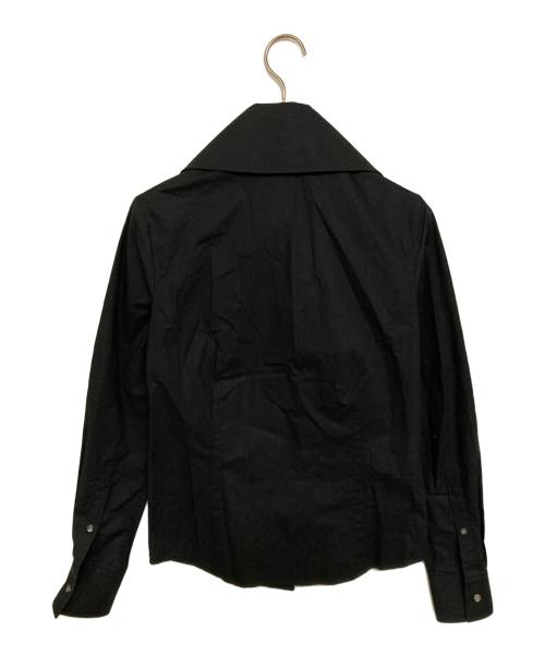 ALEXANDER McQUEEN（アレキサンダーマックイーン）ALEXANDER McQUEEN (アレキサンダーマックイーン) ビックカラーシャツ ブラック サイズ:38の古着・服飾アイテム