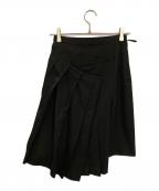 tricot COMME des GARCONSトリココムデギャルソン）の古着「ドッキングプリーツスカート」｜ブラック