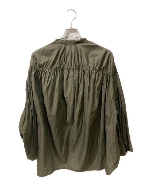 mizuiro-ind（ミズイロインド）mizuiro-ind (ミズイロインド) バンドカラーシャツ ブラウン サイズ:なしの古着・服飾アイテム