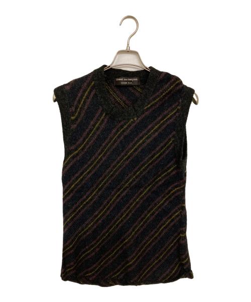 COMME des GARCONS HOMME PLUS（コムデギャルソンオムプリュス）COMME des GARCONS HOMME PLUS (コムデギャルソンオムプリュス) 90Sニットベスト グレー サイズ:不明(実寸サイズをご確認ください)の古着・服飾アイテム