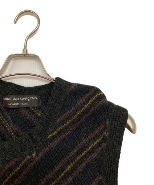 COMME des GARCONS HOMME PLUS（コムデギャルソンオムプリュス）COMME des GARCONS HOMME PLUS (コムデギャルソンオムプリュス) 90Sニットベスト グレー サイズ:不明(実寸サイズをご確認ください)の古着・服飾アイテム