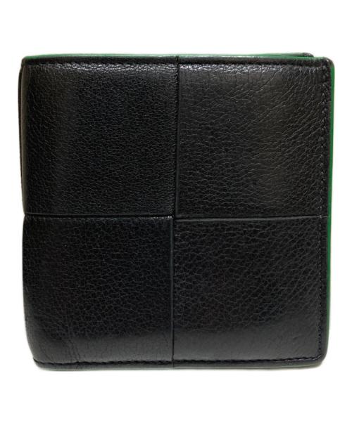 BOTTEGA VENETA（ボッテガベネタ）BOTTEGA VENETA (ボッテガベネタ) カセット 2つ折り財布札入れ ブラックの古着・服飾アイテム