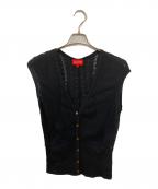 Vivienne Westwood RED LABELヴィヴィアンウエストウッドレッドレーベル）の古着「オーブボタンニットベスト」｜ブラック