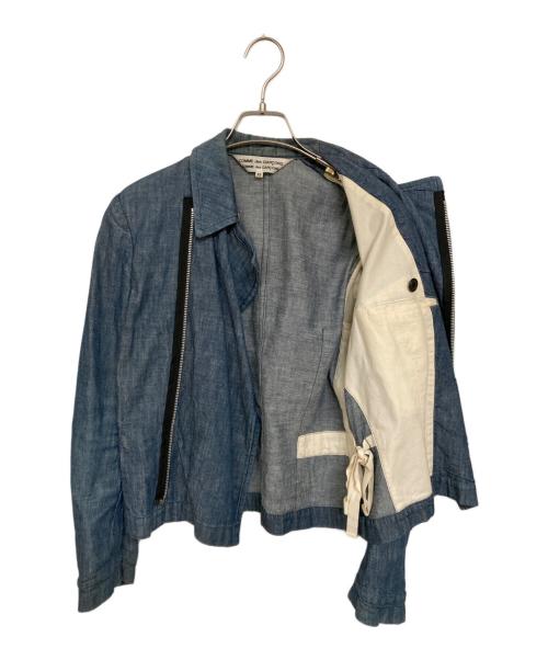 COMME des GARCONS COMME des GARCONS（コムデギャルソン コムデギャルソン）COMME des GARCONS COMME des GARCONS (コムデギャルソン コムデギャルソン) シャンブレーデニムライダースジャケット インディゴ サイズ:XSの古着・服飾アイテム