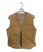 Wallsウォールズ）の古着「ダック地ベスト」｜ベージュ