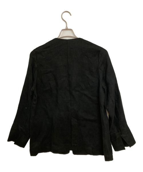BABYLONE（バビロン）BABYLONE (バビロン) リネンノーカラージャケット ブラック サイズ:FREE 未使用品の古着・服飾アイテム