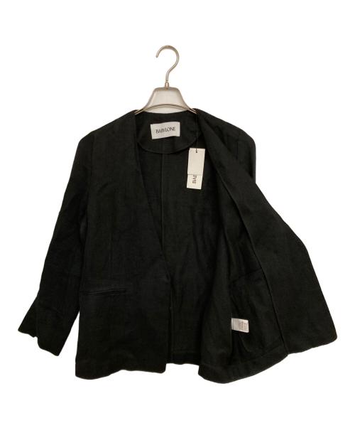 BABYLONE（バビロン）BABYLONE (バビロン) リネンノーカラージャケット ブラック サイズ:FREE 未使用品の古着・服飾アイテム