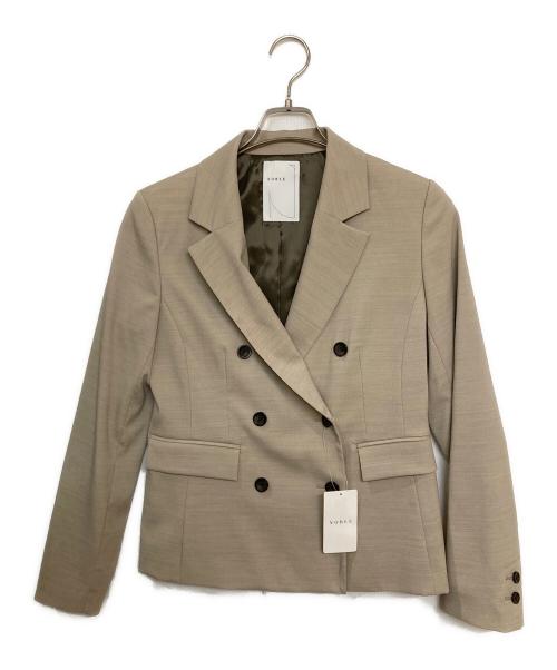 Noble（ノーブル）Noble (ノーブル) コンパクトテーラーWジャケット ベージュ サイズ:38 未使用品の古着・服飾アイテム