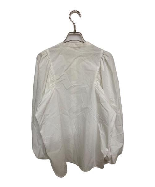YORI（ヨリ）yori (ヨリ) リボンパフスリーブブラウス ホワイト サイズ:FREEの古着・服飾アイテム