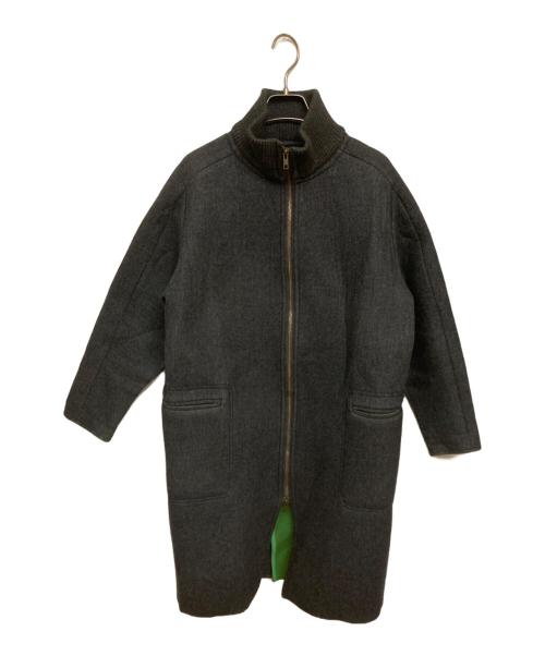 AK+1（エーケーワン）AK+1 (エーケーワン) ハイネック ボンディングコート グレー サイズ:Sの古着・服飾アイテム