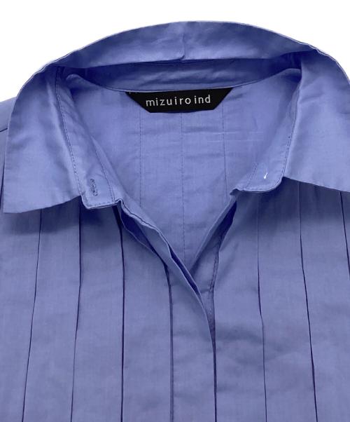 mizuiro-ind（ミズイロインド）mizuiro-ind (ミズイロインド) シャツワンピース ブルー サイズ:freeの古着・服飾アイテム
