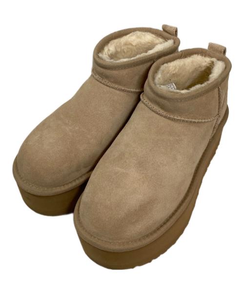 UGG（アグ）UGG (アグ) Classic Ultra Mini Platform / クラシック ウルトラミニ プラットフォーム ムートンブーツ ベージュ サイズ:23cmの古着・服飾アイテム