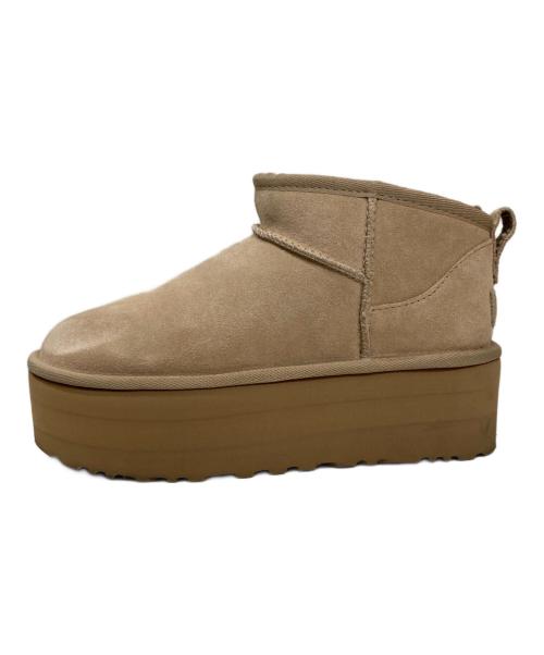 UGG（アグ）UGG (アグ) Classic Ultra Mini Platform / クラシック ウルトラミニ プラットフォーム ムートンブーツ ベージュ サイズ:23cmの古着・服飾アイテム