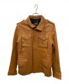 AVIREXアヴィレックス）の古着「ラムスキン M-65レザージャケット」｜ブラウン
