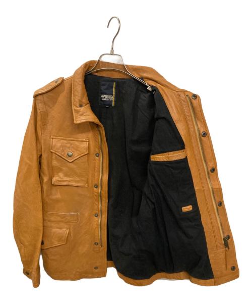 AVIREX（アヴィレックス）AVIREX (アヴィレックス) ラムスキン M-65レザージャケット ブラウン サイズ:Mの古着・服飾アイテム