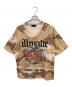 U/MUSIC（ユーミュージック）の古着「UNDERSONG Nas カモフラージュ グラフィック Tシャツ」｜ベージュ