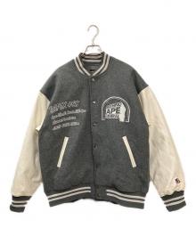 A BATHING APE（ア ベイシング エイプ）の古着「MULTI LOGO VARSITY DOWN JACKET」｜グレー
