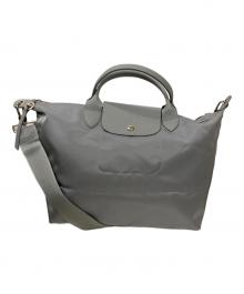 LONGCHAMP（ロンシャン）の古着「ル・プリアージュ 2WAYバッグ」｜グレー