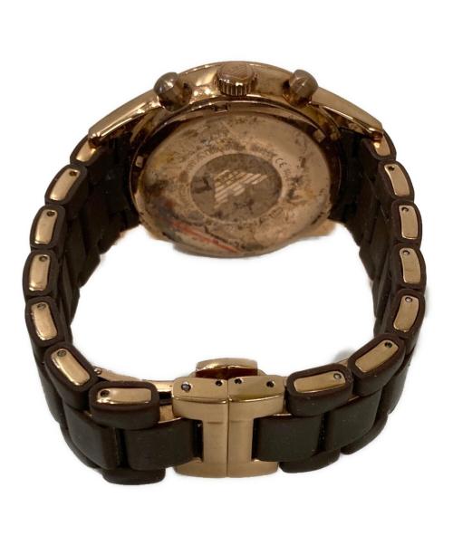 EMPORIO ARMANI（エンポリオ アルマーニ）EMPORIO ARMANI (エンポリオ アルマーニ) リストウォッチ ブラウン サイズ:不明(実寸サイズをご確認ください)の古着・服飾アイテム