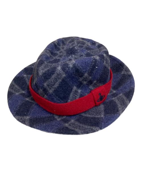 Vivienne Westwood（ヴィヴィアンウエストウッド）Vivienne Westwood (ヴィヴィアンウエストウッド) オーブ刺繍ウールハット ネイビー サイズ:SーMの古着・服飾アイテム