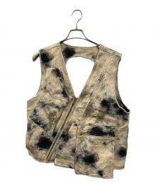 DIESEL×A-COLD-WALL（ディーゼル×ア・コールド・ウォール）の古着「タイダイポケットデザインベスト」｜ベージュ