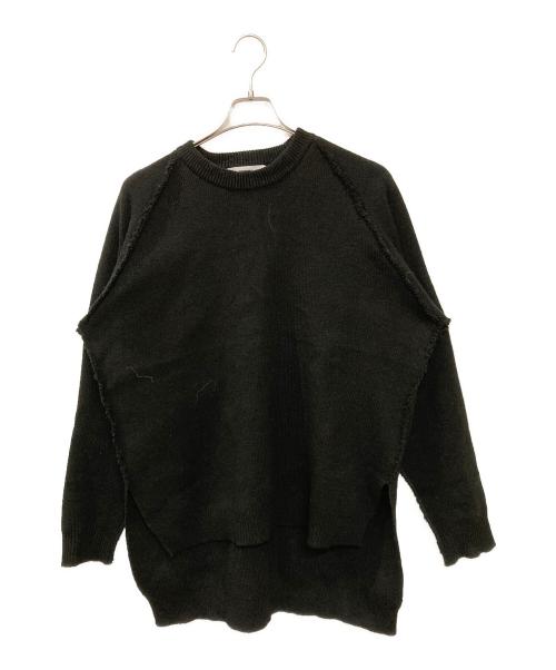 CDG（シーディージー）CDG (シーディージー) サイドスリットバックロゴニット ブラック サイズ:XLの古着・服飾アイテム