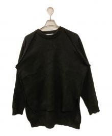 CDG（シーディージー）の古着「サイドスリットバックロゴニット」｜ブラック